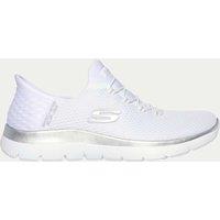 Skechers Wide Fit Summits Diamond Dream Slip In Trainers White Mix
