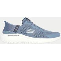 Skechers Wide Fit Bounder 2.0 Emerged Slip-ins Trainers Light Blue Mix
