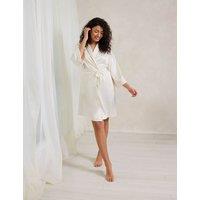 Satin Lace Trim Dressing Gown