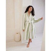 Pure Cotton Striped Towelling Dressing Gowns