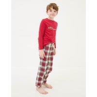 Pure Cotton Pudding Checked Pyjamas (3-13 Yrs)