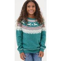 Cotton Rich Reindeer Fair Isle Jumper (3-13 Yrs)