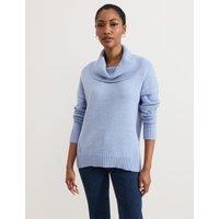 Textured Cowl Neck Jumper