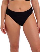Beach Waves Textured High Leg Bikini Bottoms
