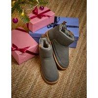 Suede Slipper Boots