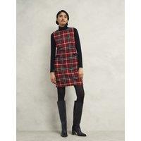 Pure Wool Checked Mini Shift Dress