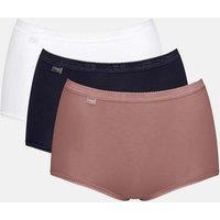 Sloggi 3pk High Waisted Full Briefs Coral Mix