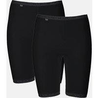 Sloggi 2 Pack Basic+ Long High Rise Shorts Black