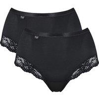Sloggi 2 Pack Romance Full Briefs Black