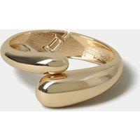 Gold Tone Open Hinge Bangle