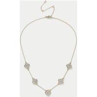 Cubic Zirconia Multi Flower Necklace