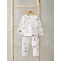 Pure Cotton Christmas Print Pyjamas (3 Mths-3 Yrs)