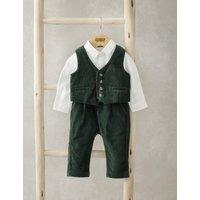 3pc Pure Cotton Velour Suit Outfit (0-3 Yrs)