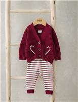 2pc Pure Cotton Ho Ho Ho Slogan Outfit (0-3 Yrs)