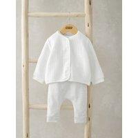 3pc Cotton Rich Striped Outfit (0-6 Mths)