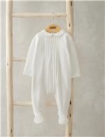 Cotton Rich Velour Sleepsuit (0-6 Mths)