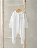Mamas & Papas Pure Cotton Born in 2025 Sleepsuit (0-6 Mths) White