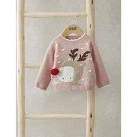 Knitted Reindeer Jumper (0-3 Yrs)