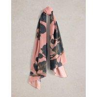 Cotton Blend Floral Scarf