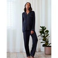 Chelsea Peers Modal Rich Maternity Pyjama Set Navy