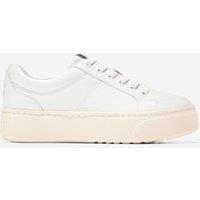 Leather Lace Up Platform Trainers