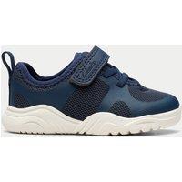 Clarks Kids' Riptape Trainers (4 Small - 6.5 Small) Navy