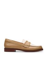 Leather Block Heel Loafers