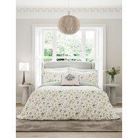 V&A Pure Cotton Flora Bedding Set Duck Egg