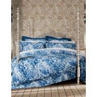 Sanderson Sanderson Fringed Tulip Toile Bedset Blue Mix
