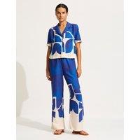 Linen-Rich Sunray Cropped Beach Shirt