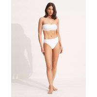 Sea Dive Textured High Leg Bikini Bottoms