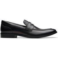 Clarks Leather Slip-On Brogues Black