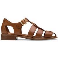 Clarks Leather Strappy Fisherman Sandals Tan