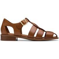 Clarks Leather Strappy Fisherman Sandals Tan