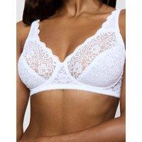 Triumph Amourette Lace Non Wired T-Shirt Bra B-E White