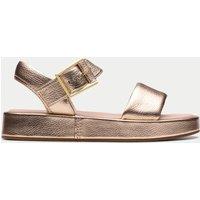 Leather Ankle Strap Flat Sandals