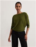 Round Neck Batwing Sleeve Jumper