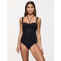Summer Twist Ruched Padded Bandeau Swimsuit