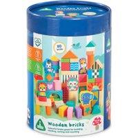 Tub of 80 Wooden Bricks (1-3 Yrs)
