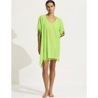 Amnesia Pure Cotton Tassel Beach Cover Up Kaftan
