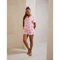 Shrimp Heart Print Shortie Set