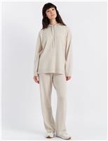 Wool Rich Relaxed Hoodie with Cashmere