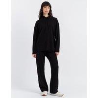 Chinti & Parker Wool Rich Relaxed Hoodie with Cashmere Black