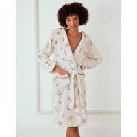 Fleece Strawberry Print Dressing Gown