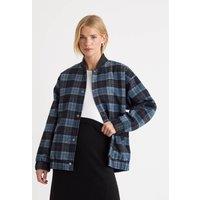 Checked Bomber Jacket