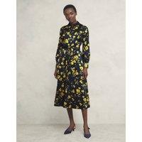 Floral Belted Midi Shirt Dress