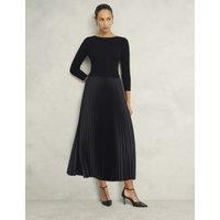 Knitted Pleated Midi Dress