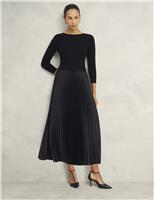 Knitted Pleated Midi Dress