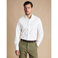 Charles Tyrwhitt Pure Cotton Stretch Oxford Shirt White