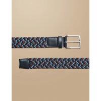 Charles Tyrwhitt Textured Casual Belt Navy Mix